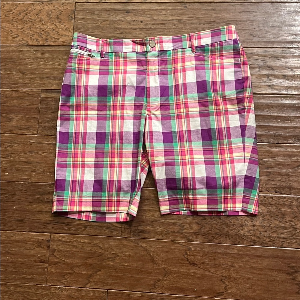 Lauren Ralph Lauren Active Plaid Bermuda Golf Shorts Size 12